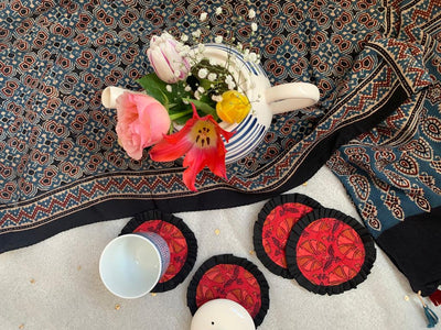 REVA - Eco-friendly Handmade Fabric Coasters with Dreamy Frills