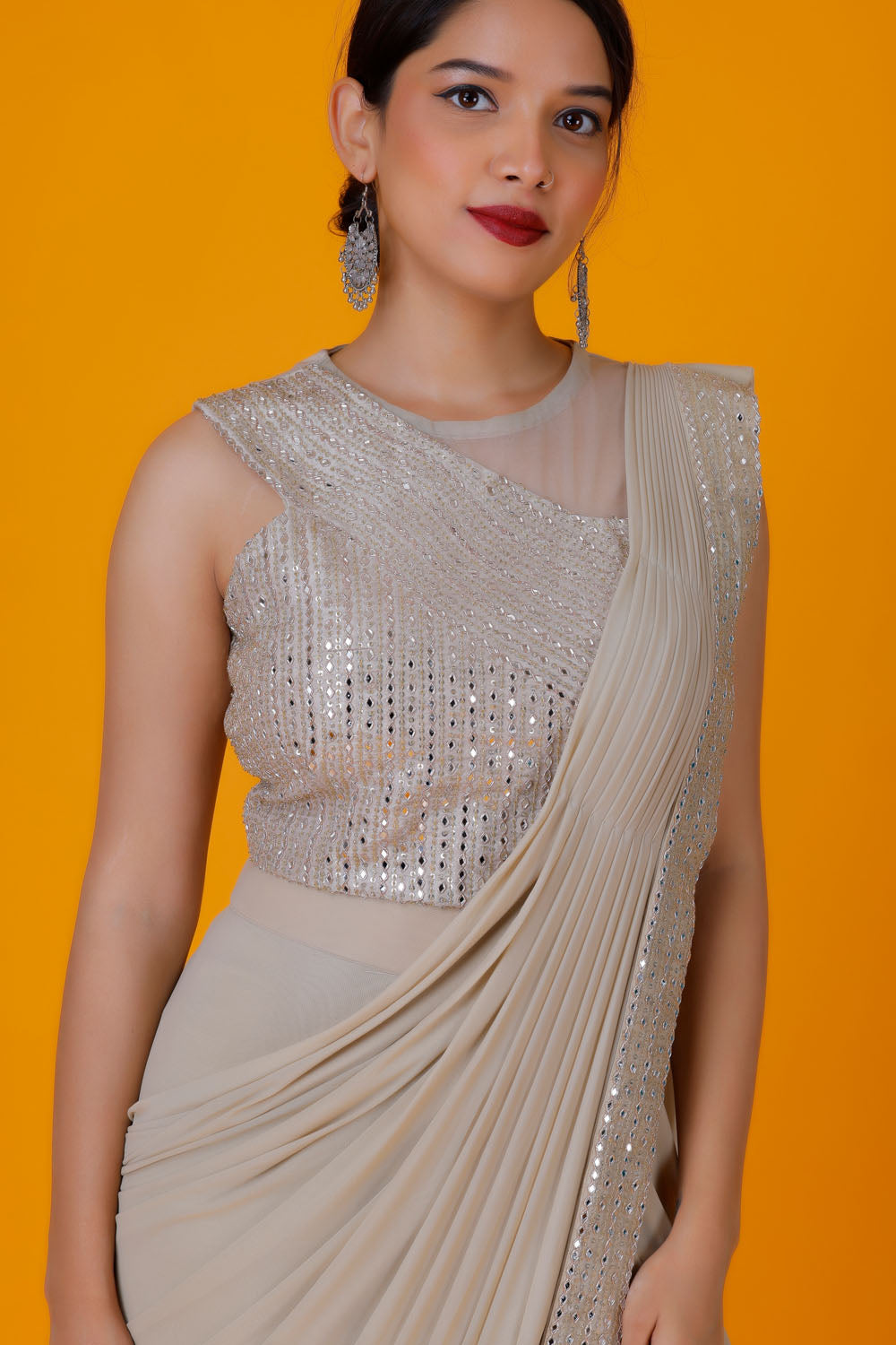 KATE - Gold embroidered Draped Saree