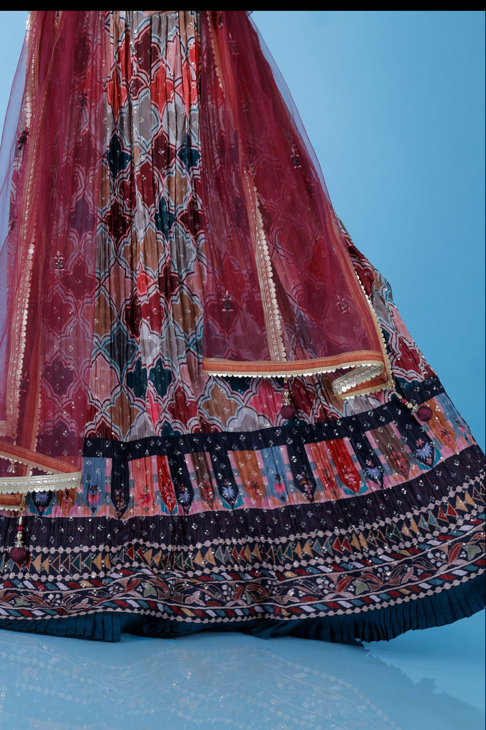 JOTI - Ajrak Printed Anarkali Gown