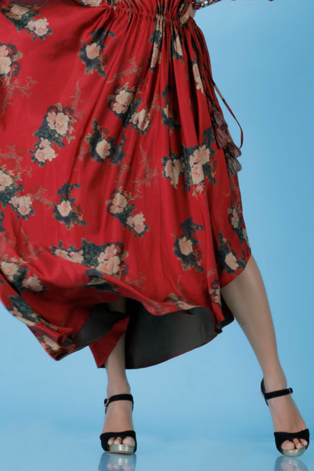 LASYA - Floral Draped Kaftan Dress