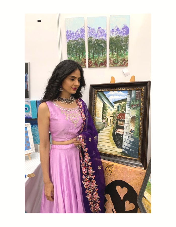 TRISHNA - Lilac Lehenga with Purple Embroidered Dupatta