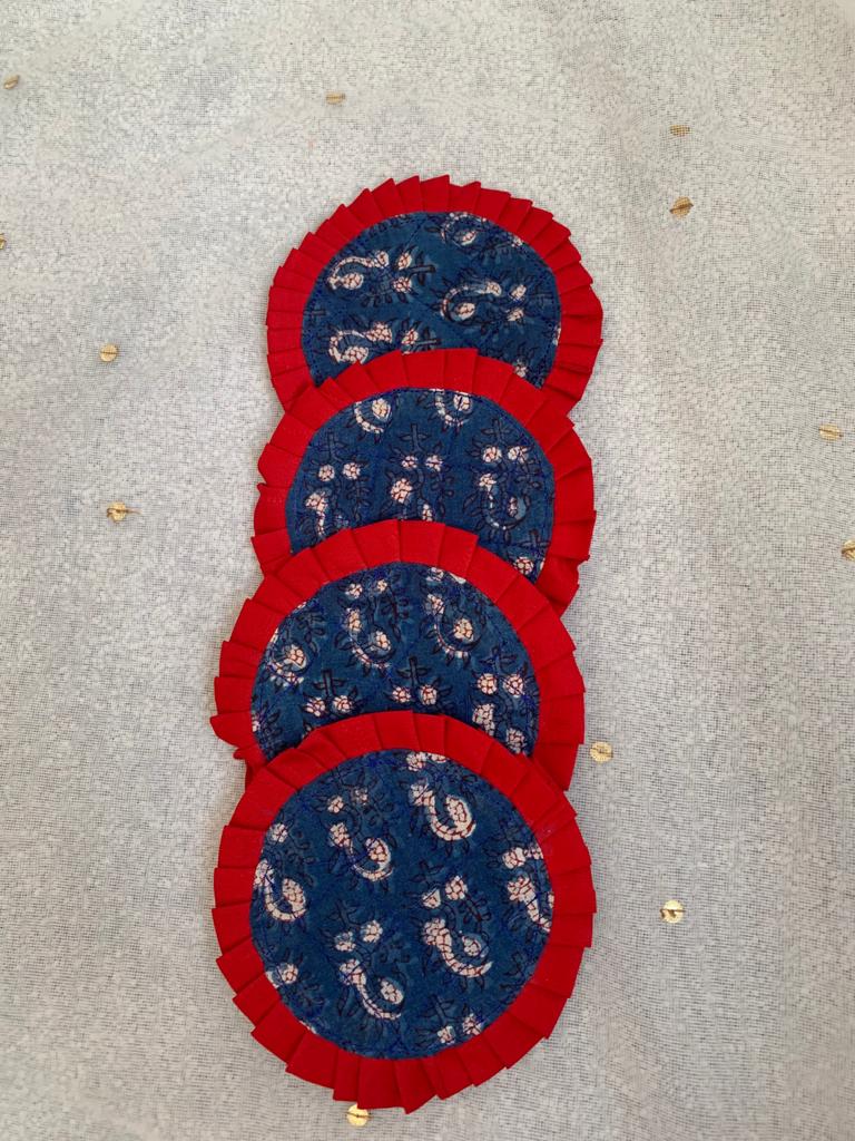 REVA - Eco-friendly Handmade Fabric Coasters with Dreamy Frills