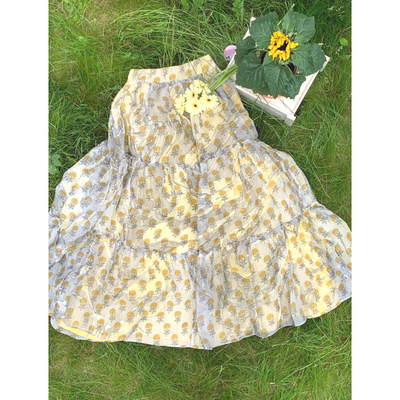 Secret Garden Marble Marigold Tiered Skirt | Ready To Ship