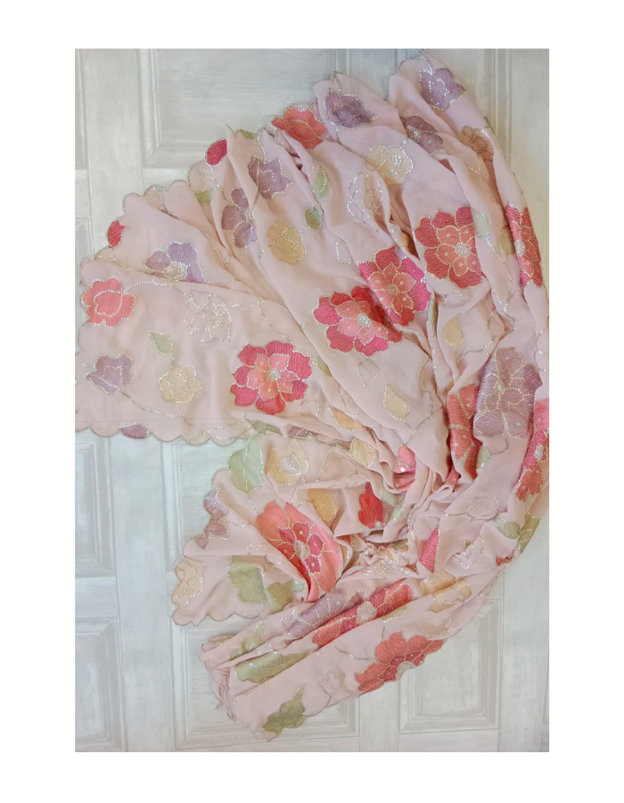 LILLY - Embroidered Floral Duppata | Ready to Ship