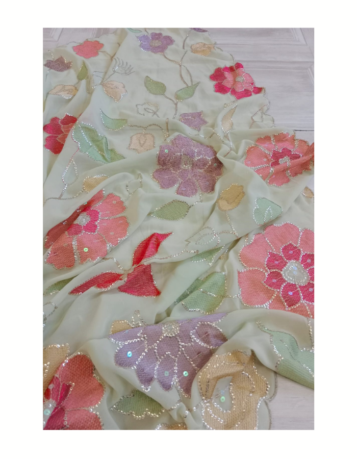 LILLY - Embroidered Floral Duppata | Ready to Ship
