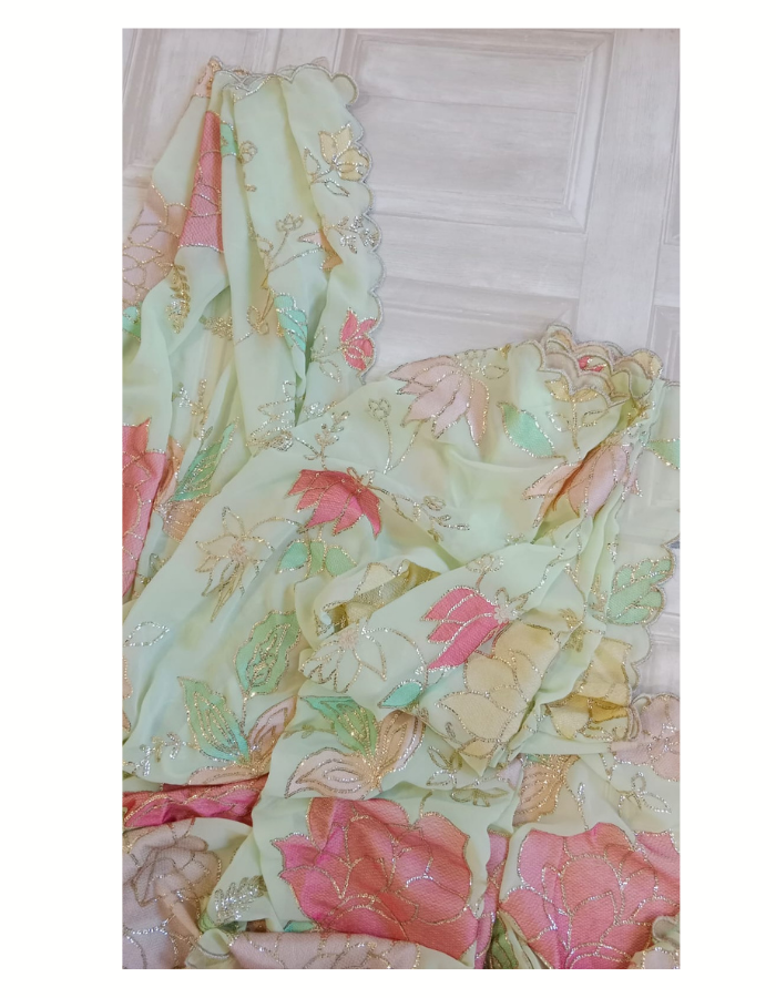 LILLY - Embroidered Floral Duppata | Ready to Ship