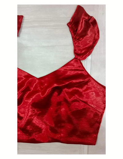 HEART RUBY- Satin Silk Crop Top | Ready to Ship