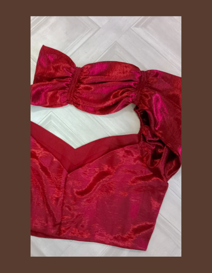 PASSION RUBY- Satin Silk Red Blouse | Ready to Ship