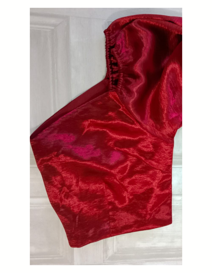 PASSION RUBY- Satin Silk Red Blouse | Ready to Ship