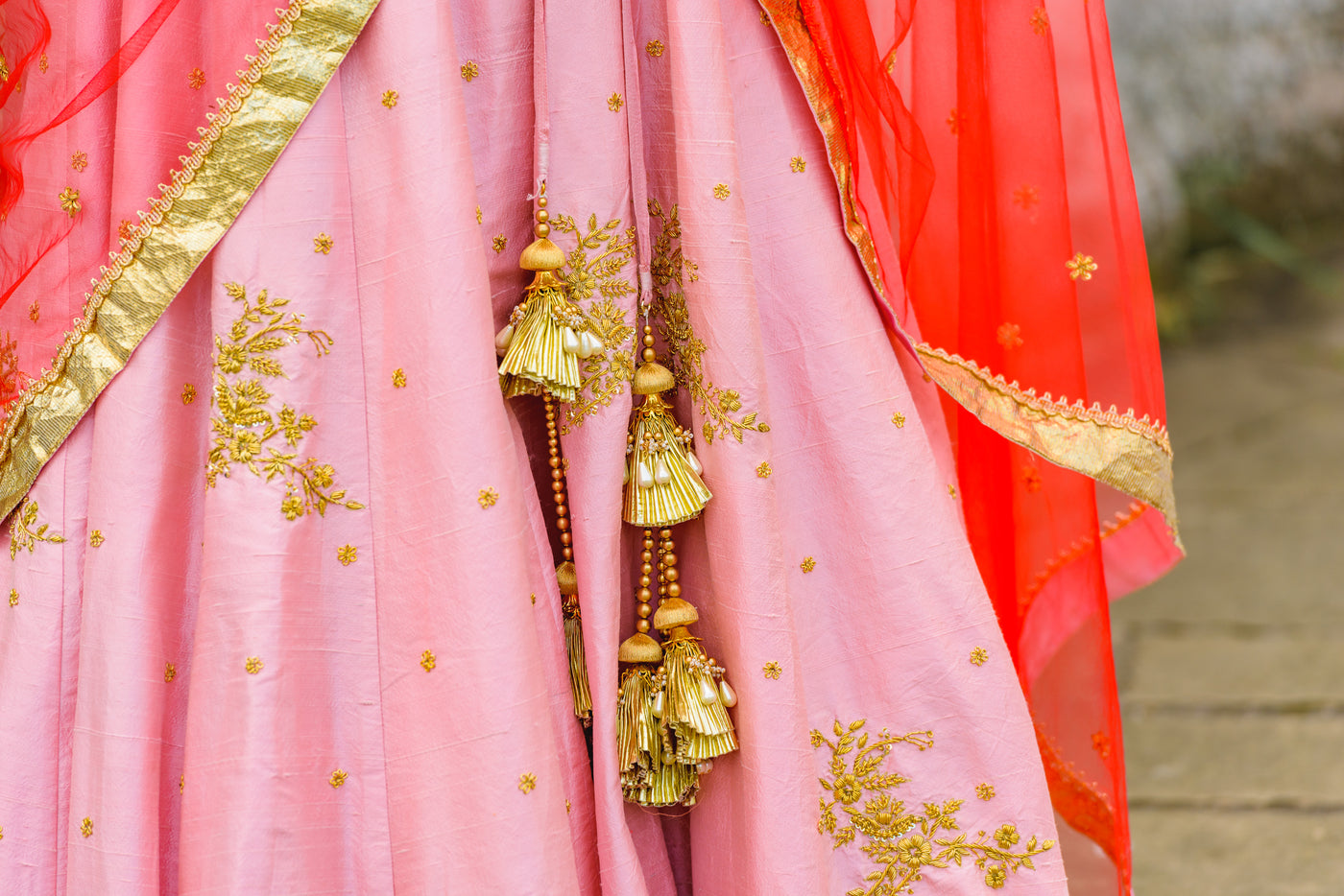REKHA - Embroidered Lehenga.