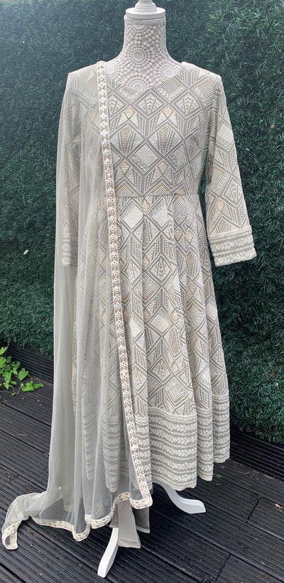 TISYA - Embroidered Anarkali Dress Set.