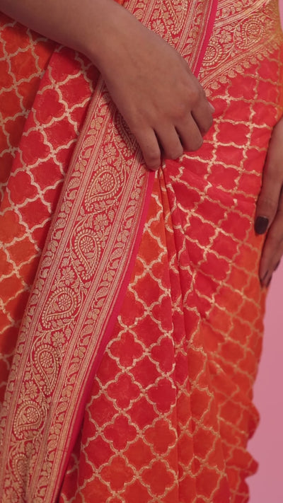 VAMIKA - Handwoven Banaras Silk Georgette Sari