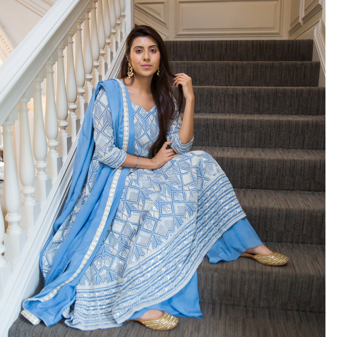 ZOYA - Embroidered Anarkali Dress Set