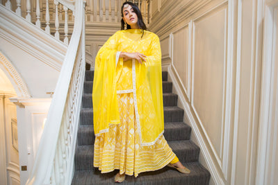 TISYA - Embroidered Anarkali Dress Set.