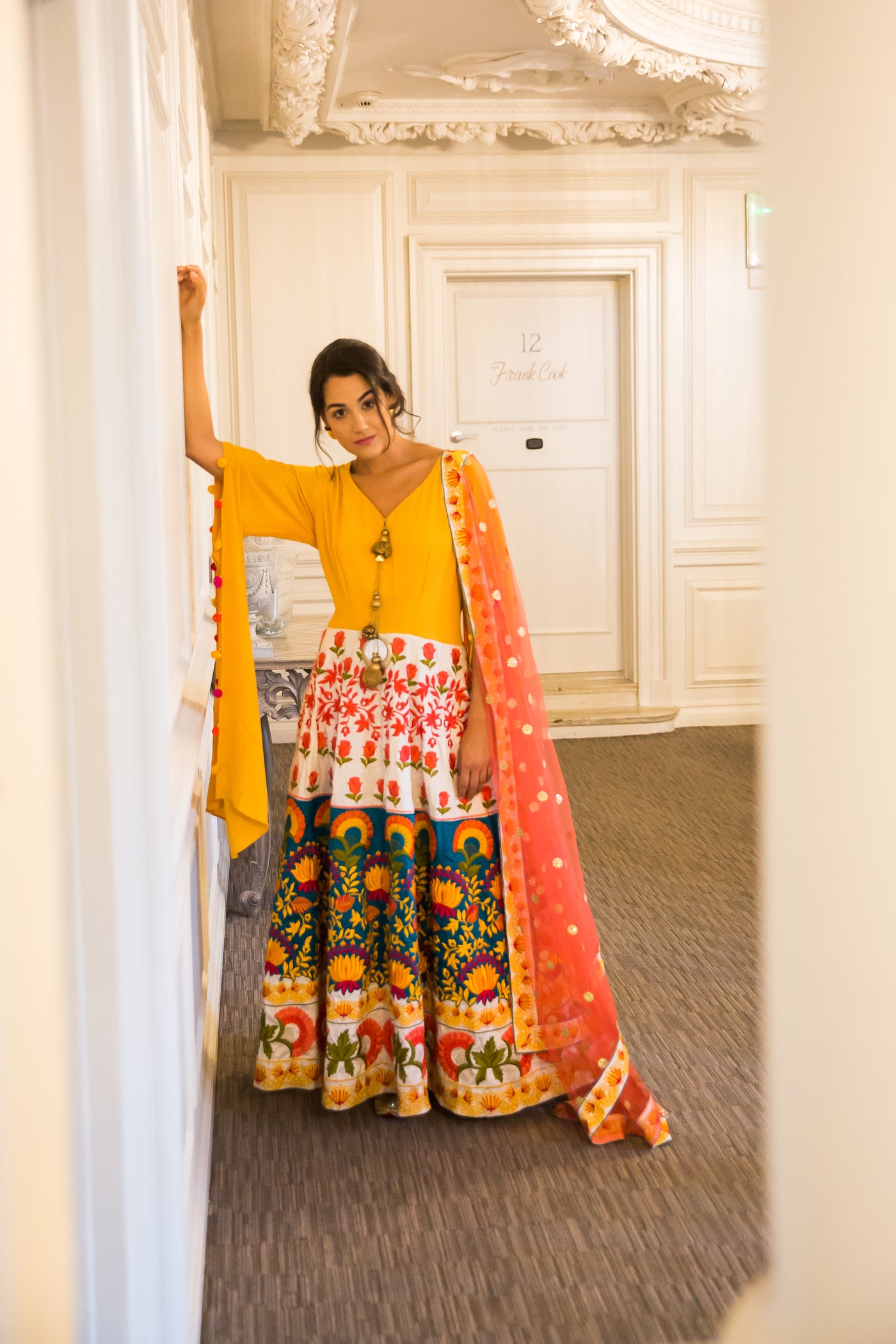 SANYA - Multi Colour Embroidered Anarkali Set.